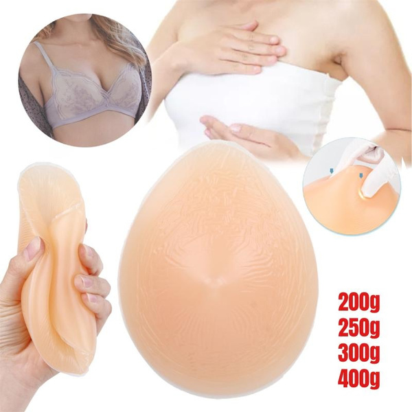 One Piece Silicone Breast Forms Mastectomy Prosthesis Bra Enhancer Inserts  Concave Bra Pads