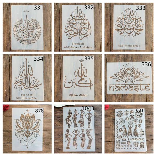 A4 29 *21cm Arab Islam DIY Stencils wall Painting Scrapbook Coloring ...