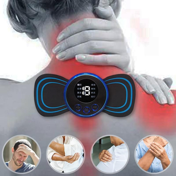 Mini Portable Electric Pulse Neck Massager Cervical Back Muscle