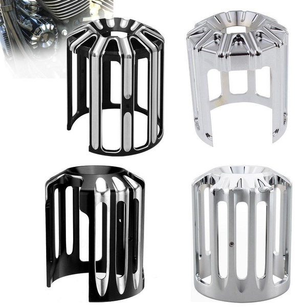 Lot De 4 Cache-écrous D'essieu Pour Harley Dyna & Softail - Chrome - Compatible 2008-2023