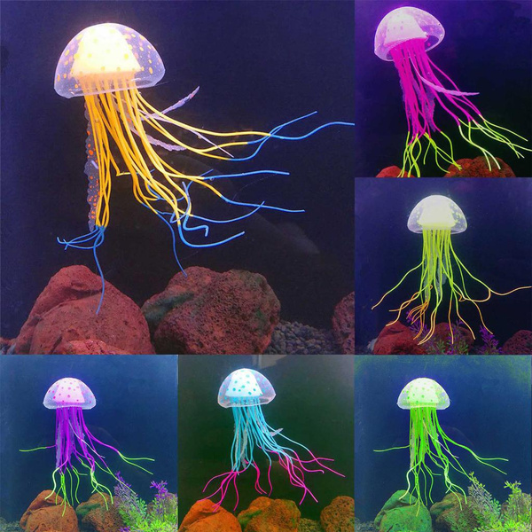 Jellyfish Fish Tanks Decorations Floating Simulation Ornament Jelly ...