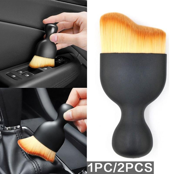 2pcs Car Cleaning Tool Air Conditioner Cleanner Brush Crevice Dust