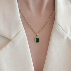 Square, Jewelry, for, Green