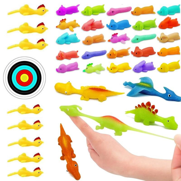 thumbnail image 2 of 30pcs Slingshot Dinosaur Finger Toys Sticky, Interesting 2 of 13