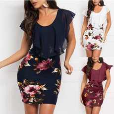 Sleeveless dress, Fashion, Floral print, Summer