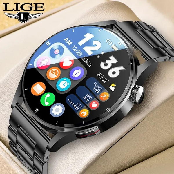 LIGE New For Huawei Watch GT3 Pro AMOLED Smart Watch Men Custom