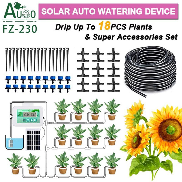 Diy Solar Automatic Watering System Water Pump Irrigation Timer Garden