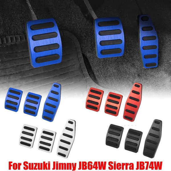 3PCS Manual Clutch Brake Gas Accelerator Pedal Cover Kit for Suzuki