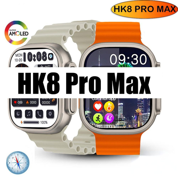 2023 New HK8 Pro Max Smart Watch Ultra Series 8 49mm 2.12 Inch AMOLED  Screen NFC Compass Men Smartwatch PK Hello Watch H11