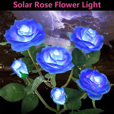 solarflowerlight, Outdoor, solarroselight, Home Decor