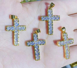 Necklace, Cross, Jewelry, gold