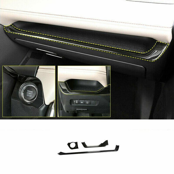 Carbon Fiber Style Inner Console Dash Panel Trim Cover For Toyota RAV4 2019-2024 (1 Piece)