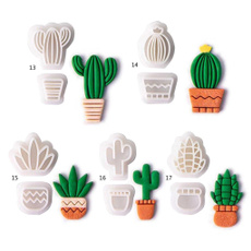 cactuspattern, Plants, Jewelry, plasticclaycutter