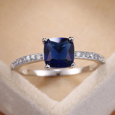 Blues, Moda, 925 silver rings, Blue Sapphire