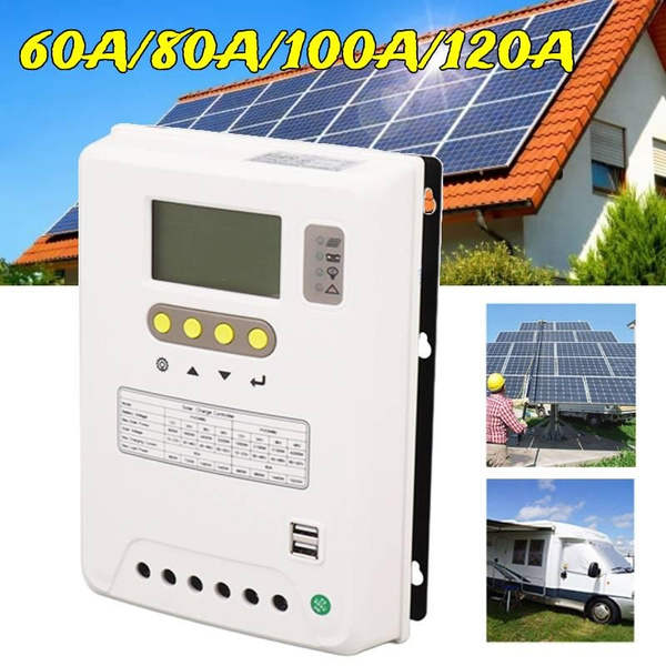 12V 24V 36V 48V PWM Solar Charge Controller With LCD Display Lithium ...