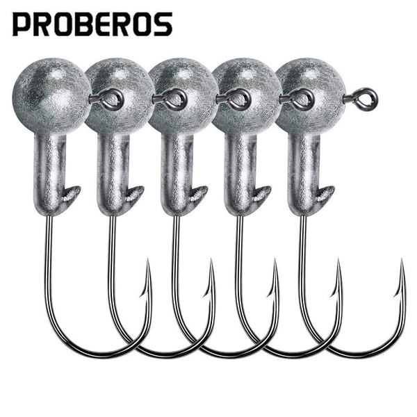 PROBEROS 10pcs Jig Head 1g 2g 3.5g 5g 6g 7g 9g Jig Hook for Soft