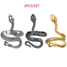 Cobra, Jewelry, 925 silver rings, gold