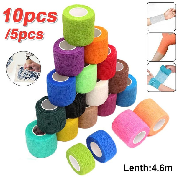 5/10Rolls Sport Self Adhesive Elastic Bandage Wrap Tape 4.8m ...