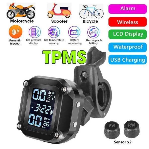 M5 Motorcycle TPMS Motorcycle Tire Pressure Tire Temperature Monitoring ...