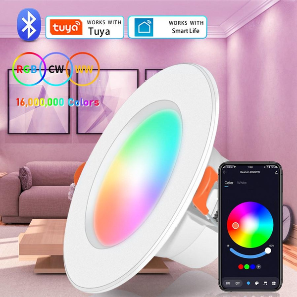 RGB Dimmable Tuya Bluetooth Intelligent LED Downlight 16000000 Colors ...