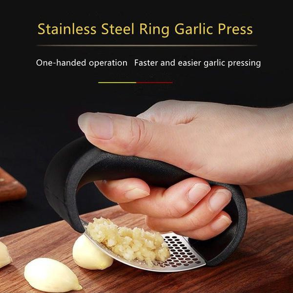 Manual Garlic Press And Crusher, Stainless Steel Garlic Mincer, Kitchen  Vegetable Chopper, Onion Slicer