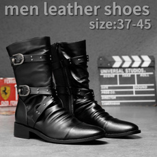ankle boots, casual shoes, pointyleathershoe, Leather Boots