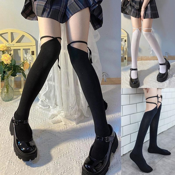 Mid thigh marchepied high socks