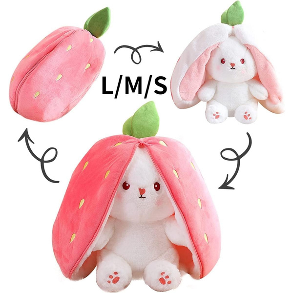 2023 Easter Bunny Stuffed Toy Rabbit Hiding In Carrot Strawberry Plush ...
