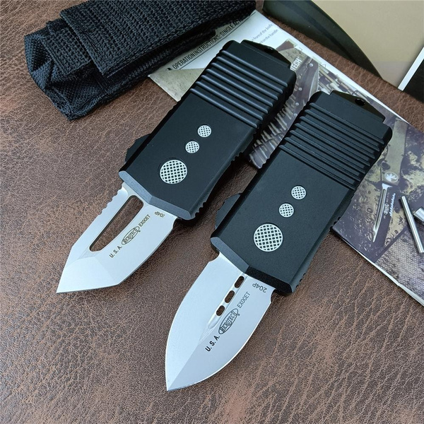 Mini Blade Microtech Troodon Flying Spring Assisted Knife Fishing OTF Tactical Knife Safety