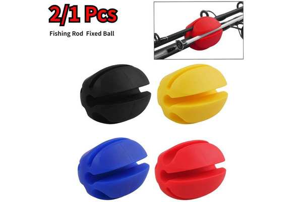 2/1 Pcs Silicone Fishing Rod Fixed Ball Rod Ball Mini Protection  Anti-Collision Rod Retractor Fishing Rod Stopper Fishing Accessories