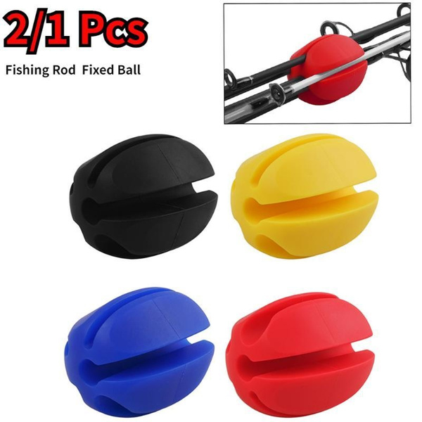 2/1 Pcs Silicone Fishing Rod Fixed Ball Rod Ball Mini Protection  Anti-Collision Rod Retractor Fishing Rod Stopper Fishing Accessories