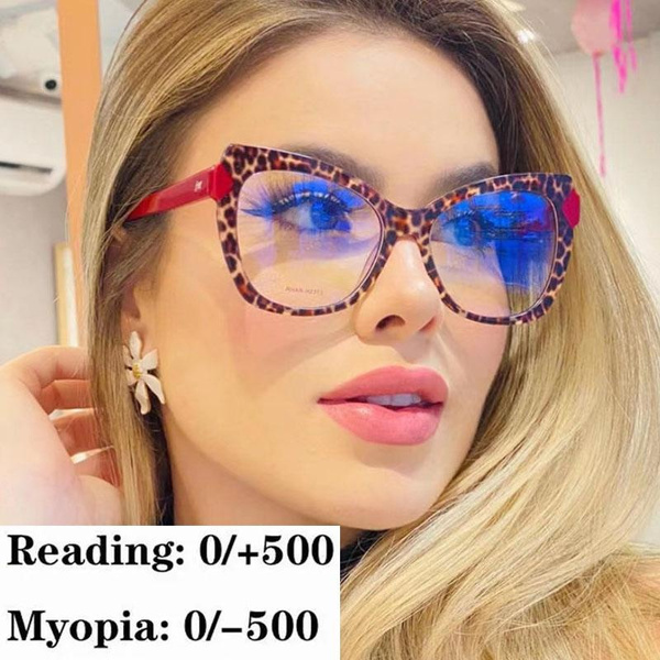 Tr90 Cat Eye Women Reading Glasses Prescription Myopia Glasses Retro Optics Fashion Computer 6497