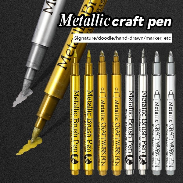 For Metal Long Head Marker Pen Oily Waterproof White Permanent