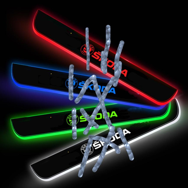 custom car door sill lights