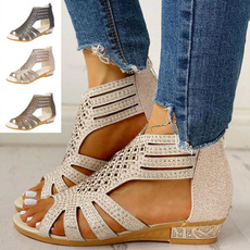 casual shoes, Summer, Sandals, zippers