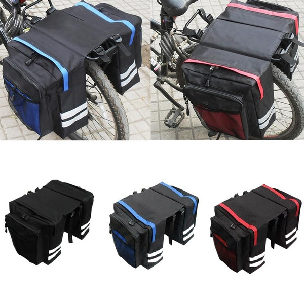 Bicycle Back Seat Rack Side Packages Double Bag | Wish