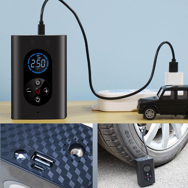 portable car battery jumper tire inflator