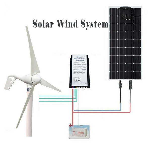 Solar Wind Power System Contain Hybrid KIT 400W Wind Turbine Generator