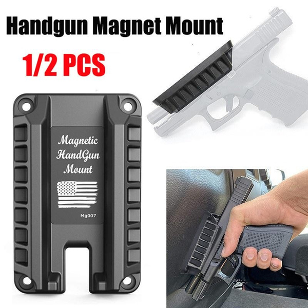 1/2PCS Black Handgun Magnet Safety Mount Gun Magnetic Mount Holder ...