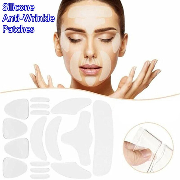 Skin AntiWrinkle Patches Reusable Silicone Patches Face Forehead Neck