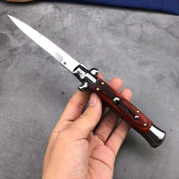 New AKC Spring Knife Automatic Switchblade Knife By Bill DeShivs