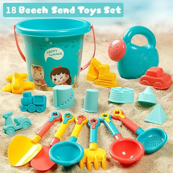 18Pcs/Set Beach Sand Toys Travel Beach Toys Kids Beach Toys Set With ...