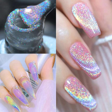 nail decoration, rainbow, eye, Beauty