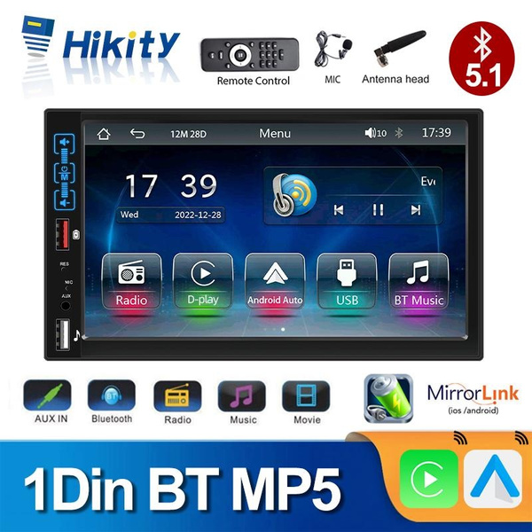 Hikity 7039B 1Din 7Inch Car Radio Auto Radio Single Din LCD Touch Screen Car Stereo with