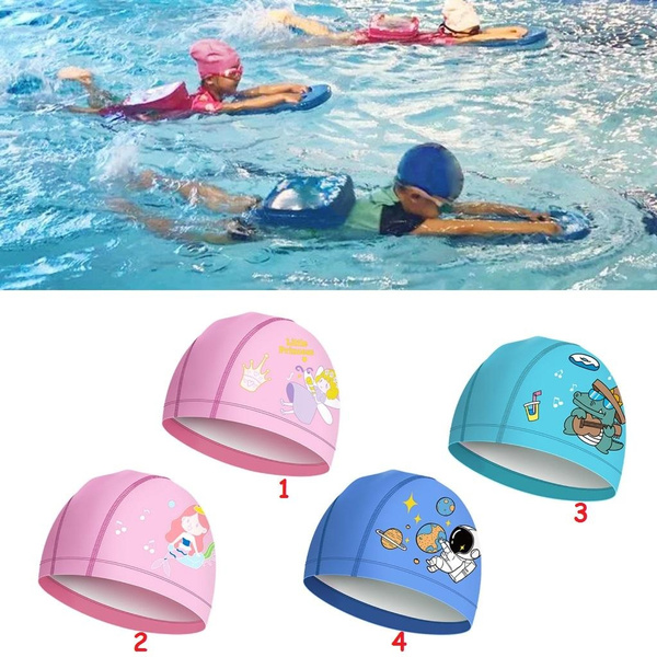 Cuffia Da Nuoto In Tessuto Per Bambini E Adulti - Morbida, Elastica, Non Scivola - Protegge I Capelli Da Cloro E Sabbia (Blu Lago) - 2