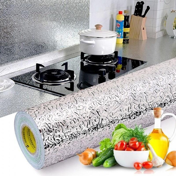 Kitchen Wall Stove Aluminum Foil Oilproof Stickers Antifouling High