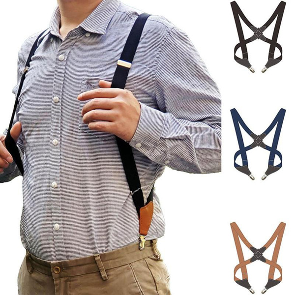 Side Clip Style Men's Suspenders Back Strap Wish