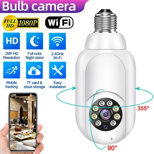 E27 Bulb IP Camera 2MP HD Surveillance Camera AI Automatic Tracking