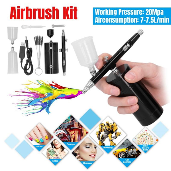 Airbrush Rechargeable Airbrush Kit G11 Pump Single Action Rechargeable Handheld Integrated Spray