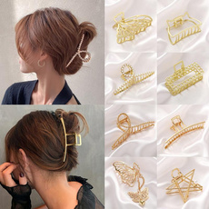 Fashion, Jewelry, gold, hairclaw